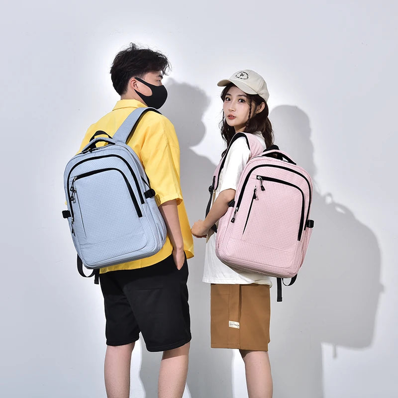 Mochila Unissex 15,6” com Design Simples e Fashion para Notebook, Viagem e Uso Diário